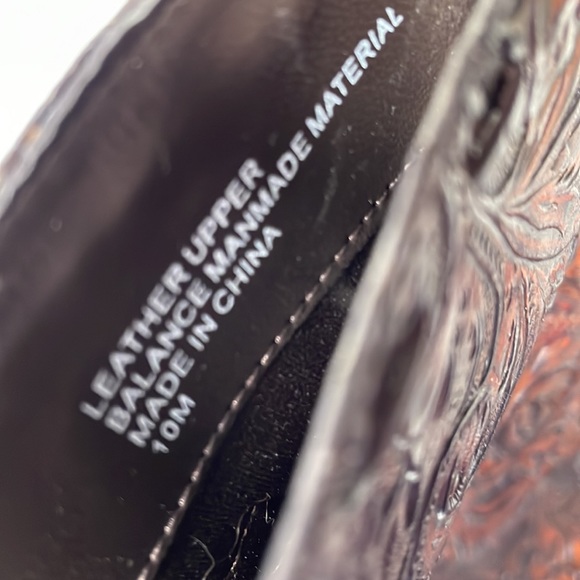 Coldwater creek floral stamped and reptile embossed leather western boots, 10m - Picture 6 of 12